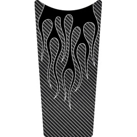 Kustom Cycle Parts Carbon Fiber Flames American Flag Dash Panel Console Insert! Fits Harley Davidson 1989-2007 Electra Glides and 2002-2007 Road Glides. Easy Install!