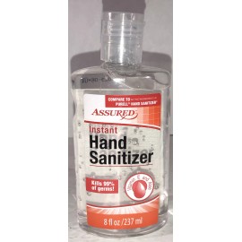 Assured Hand Sanitizer Gel-Kills 99% Germs-1ea 8oz Blt-SHIPS N 24 HOURS