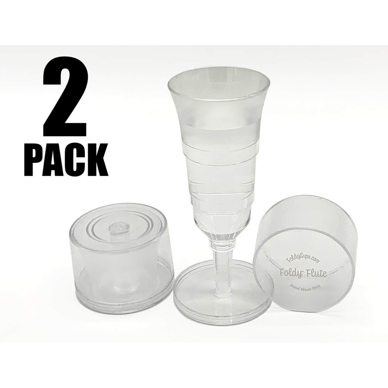FoldyCups.com Travel Wine / Champagne Glasses (Set of 2) -