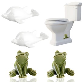 Toilet Bolt Covers.Frog.Dolphin 4PCS Toilet Screw Cover Caps Exquisite Toilet Decorations