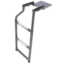 Vivastate Pickup Truck Tailgate Ladder, Universal Fit with Aluminum Step Grip Plates, Durable Design, Black