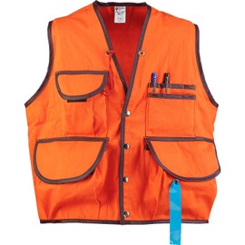 JIM-GEM Pro 10-Pocket Cotton Army Duck Cruiser Vest, Large, 39-43, Orange