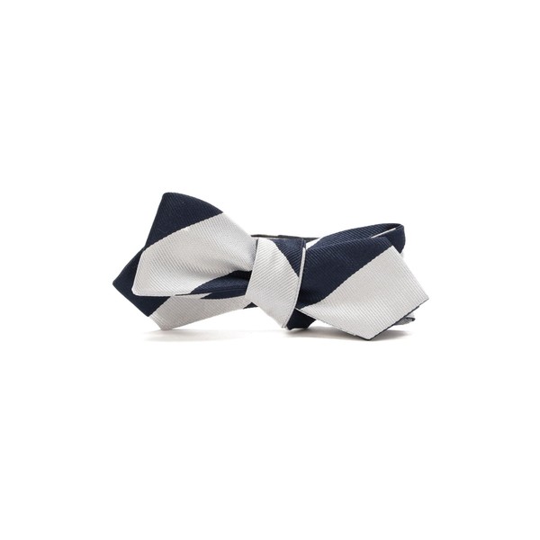 BEAMS PLUS Men's Regimental Bow Tie, LT.GREY
