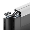 COSHOMER 5FT Bypass Door Hardware, Closet Door Track Kit, Top-Mounted
