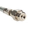 1m/3.3ft Silver Soda Hose W21.8-14 CO2 Cylinder Direct Adapter Hose