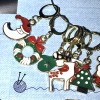 Handmade Mystery (set Of 5) Christmas Stitch Markers. Crochet Or