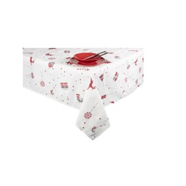 Excelsa Merry Christmas Rectangular Tablecloth 140 x 180 cm Cotton