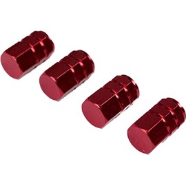 4Pcs Red Car Tire Valve Stem Caps,Anodized Aluminum Tire Valve Cap Set,Tire Valve Caps,Corrosion Resistants,Universal Stem Covers for Cars,SUVs,Bike,Trucks and Motorcycles Tire Valve Caps Accessories