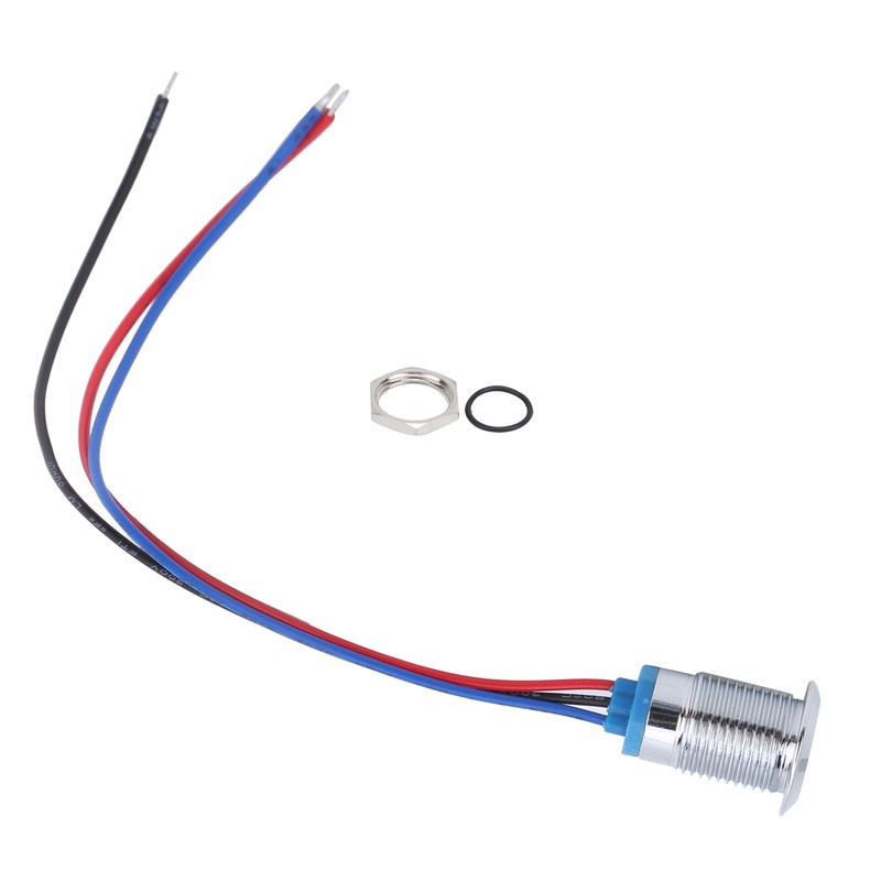 4 Sets PreWired Round LEDs Waterproof 2Color Indicator Lights Common
