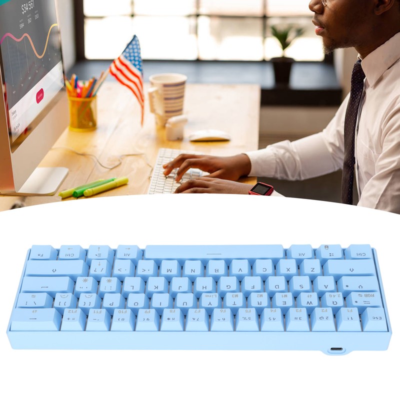 READSON Mechanical Keyboard 61 Keys RGB 3 Modes Support Wireless
