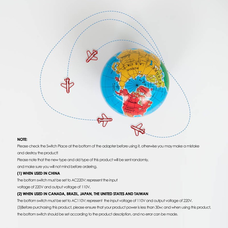 Voltage Converter 70W 110V/120V to 220V/240V Step Up Down Travel