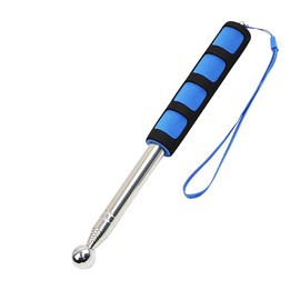 120cm/47Inch Hollowing Drum Hammer Sound Detection Folding Stick, Thickened Telescopic Rod Pointer for House Decoration Inspection (Blue)