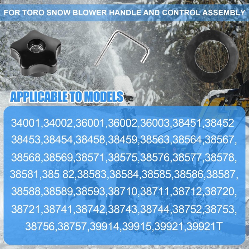for Toro Snow Blower Kit, 114-3779 Handle Knob 108-4887 Handle