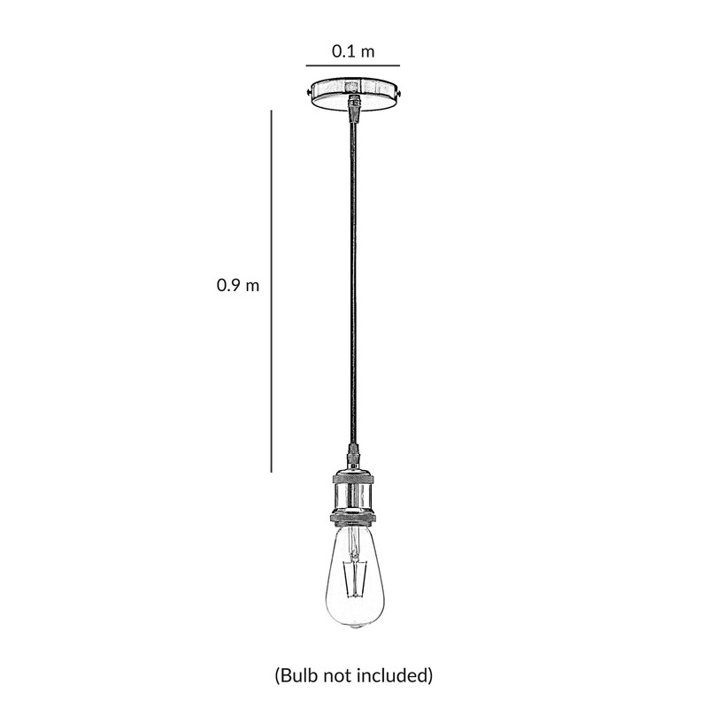 iTrend Vintage Ceiling Pendant E27 Lamp Holder Braided Light Fitting