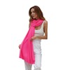 Mimi & Thomas Pure Cashmere Neon Pink Travel Wrap Shawl