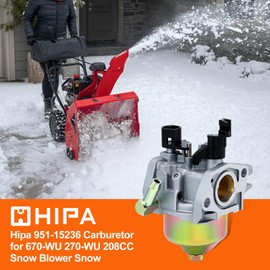 Hipa 951-15236 Carburetor for Troy Bilt Storm 2410 31BS6BN2711 670-WU 270-WU 208CC Snow Blower Thrower Engine Models Replace 751-15236 789845 Carb