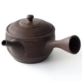 Tokocralabo Tokoname Ware 266349 Gyoku Kiln Teapot, Cera Mesh, Ceramic Tea Strainer, Approx. 8.5 fl oz (240 ml), Green Tea with Pine Bark Algae Pattern, Green Tea, Japanese Tea, Made in Japan