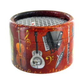 Lutèce Créations Round hand-cranked musical box/music box made of reinforced cardboard - Imagine (J. Lennon)
