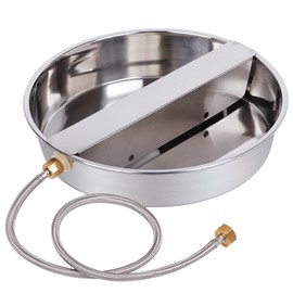 KHEARPSL Automatic Dog Water Bowl Dispenser Large Breed Outdoor Stainless Steel Pet Waterer with Float Valve Auto Fill Dog Waterer for Large Dogs Cats Chicken Livestock