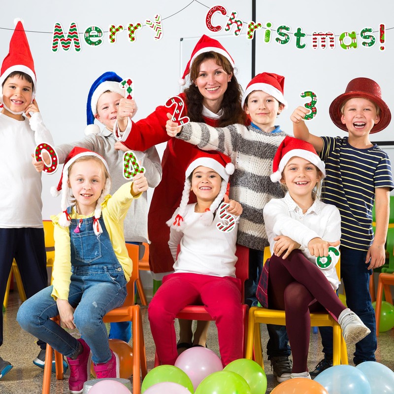 Faccito 231 Pcs Christmas Bulletin Board Decoration Winter Letters Cutouts