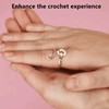ZIANTENNY 4 Packs Crochet Rings for Crocheting, Adjustable Crochet Tension