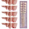 OPkssnails Uñas postizas cortas para pies, 150 unidades, tonos de
