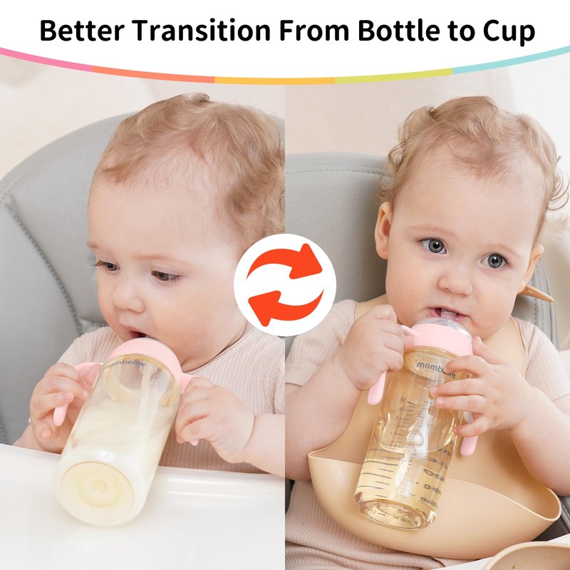 2 in 1 Baby Bottles n Straw Cup with Handle,