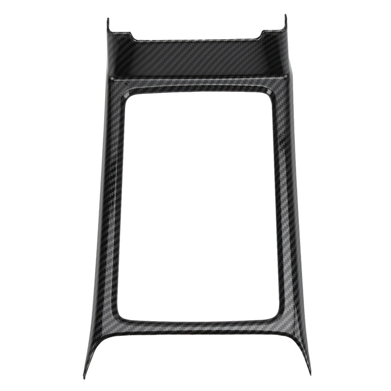 Central Console Water Cup Holder Trim Frame Carbon Fiber Style