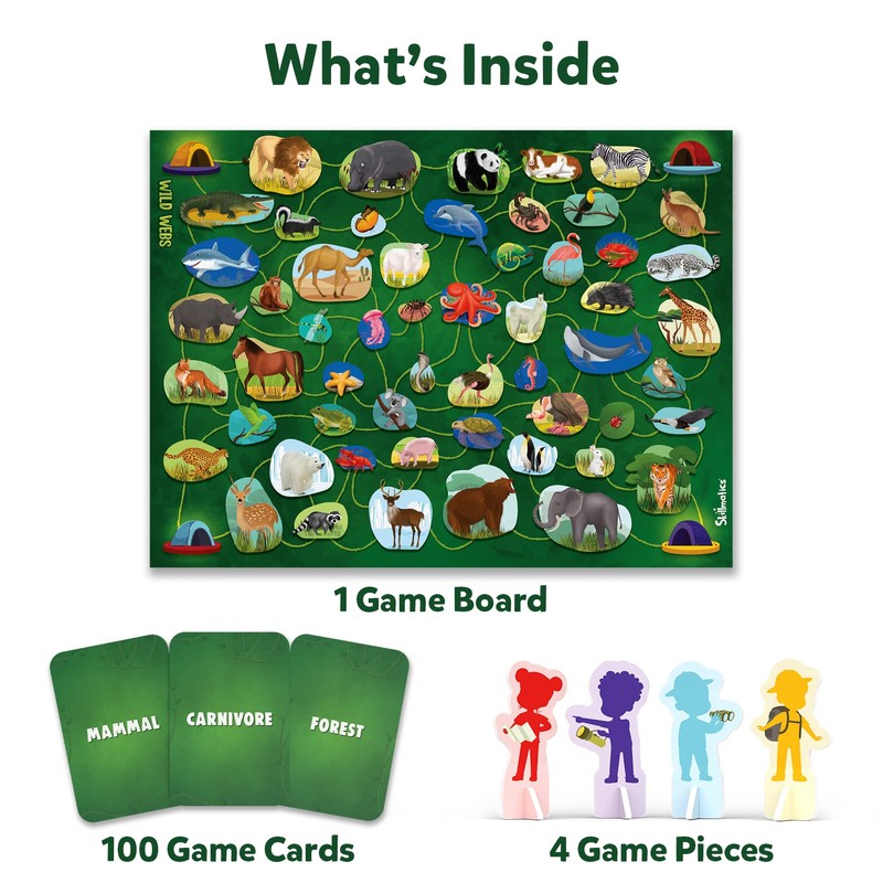 Skillmatics Board Game - Wild Webs, Animal Learning Game, Gifts,