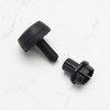 Be In Your Mind 2 Pcs Black Rubber Bonnet Stopper