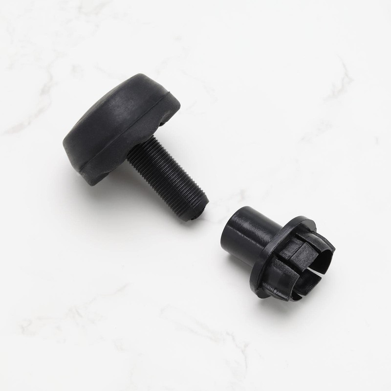 Be In Your Mind 2 Pcs Black Rubber Bonnet Stopper