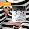 SpecialMe® Herzhenkel -Tasse Zaubertasse Liebe personalisiert mit Wunschnamen Spruch Scheiß