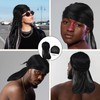 JIEYAO Silky Durag for Men, Satin Dorag with 1 Wave