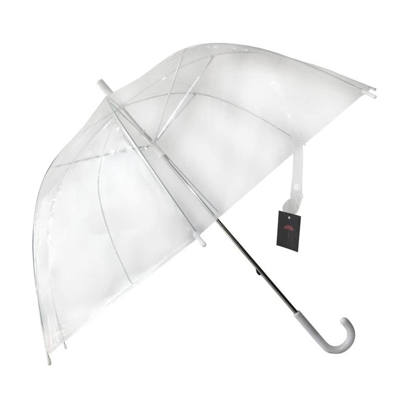 Unibos 4 x Set Rain Umbrellas Dome Birdcage Transparent PVC