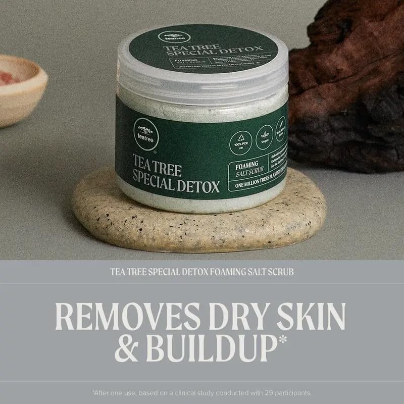 Tea Tree Special Detox Exfoliante Espumoso con Sales, Limpia y
