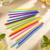 ZBXSNK 100Pcs Colourful Reusable Plastic Straws, Food-Grade & Odourless