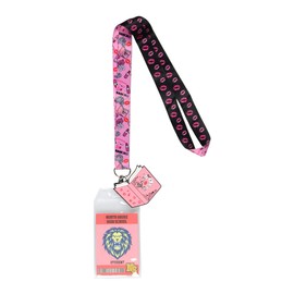 Mean Girls North Shore High School Lanyard ID Badge Holder with Reversible Design and 2" Rubber Burn Book Pendant