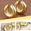 2 Pieces Hollow Thick Earrings for Women, Lightweight Hollow Open