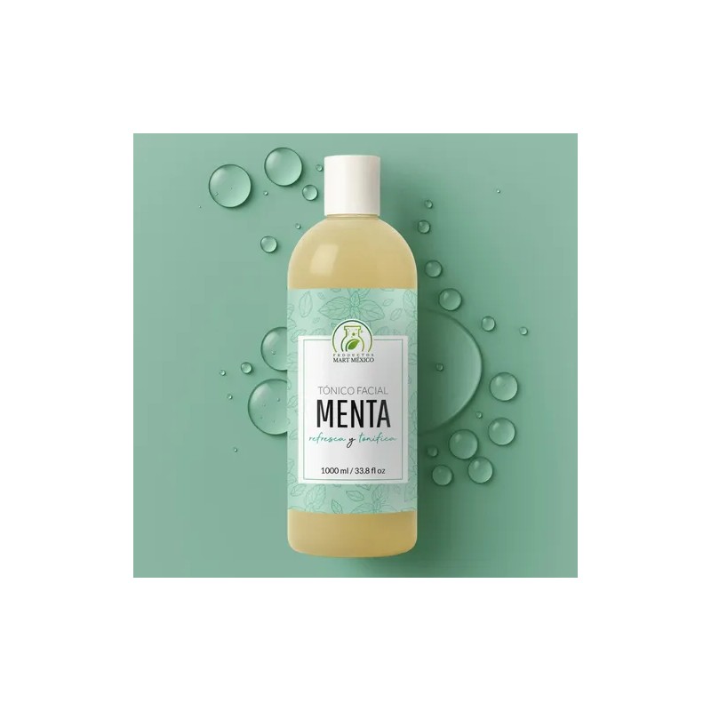 Tónico facial de menta 1 L, frescura e hidratación día