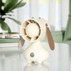 Handheld Fan Cute Cartoon Dog Shaped 3 Speeds Rechargeable Portable
