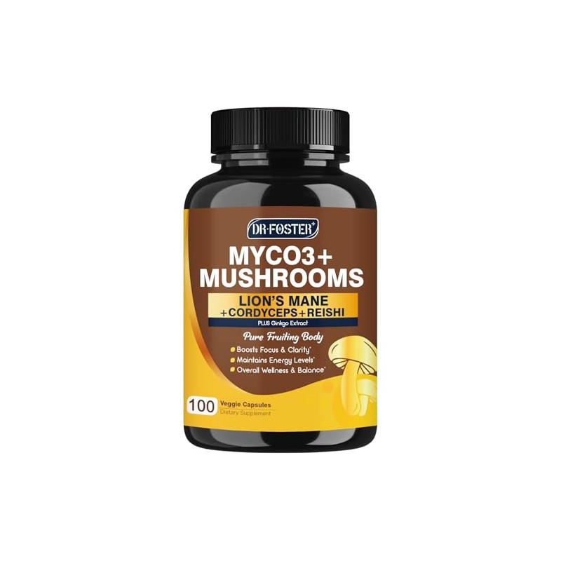 DRFOSTER Mushroom Supplement, 100 Counts