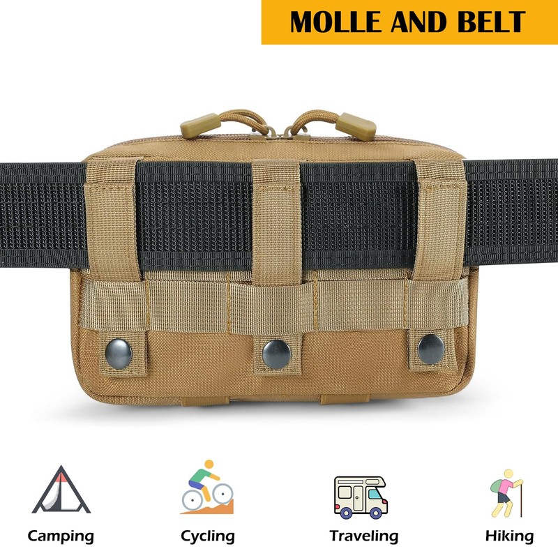 Molle Admin Pouch, Military Men Horizontal Belt Bag Utility Tactical