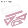 sourcing map 4-Piece Geometry Set 15 cm Metric Measure Laser