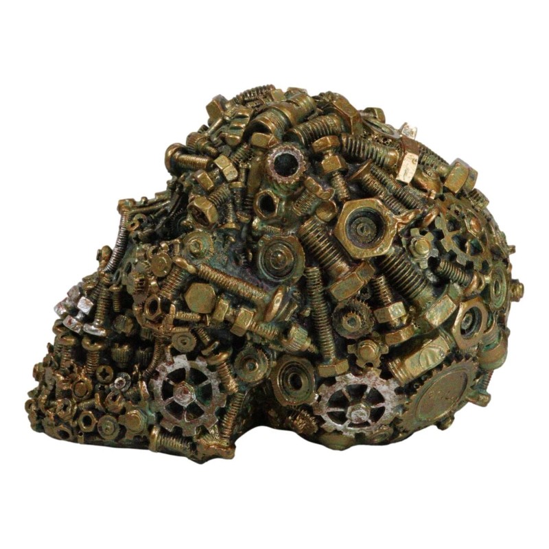 Steampunk Junkyard Gearwork Mechanic Gears Nuts Bolts And Screws Skull