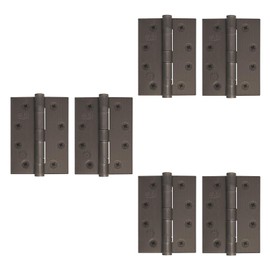 EAI Bronze Door Hinges | 4 Inch / 102mm Dark Bronze Internal Fire Door Hinges | 3 Pairs