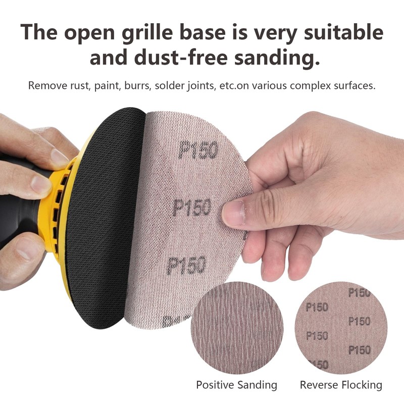 Pack of 30 Sanding Discs, Mesh Velcro Sanding Discs, Diameter