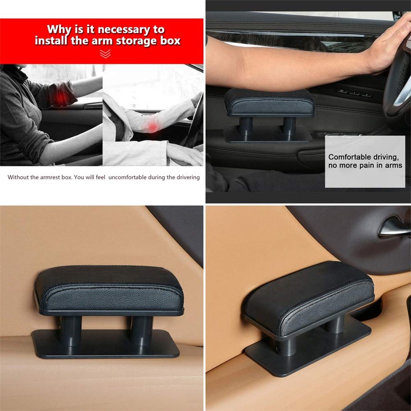 Adjustable Height Car Armrest Left Elbow Support Pad Anti-Fatigue Car