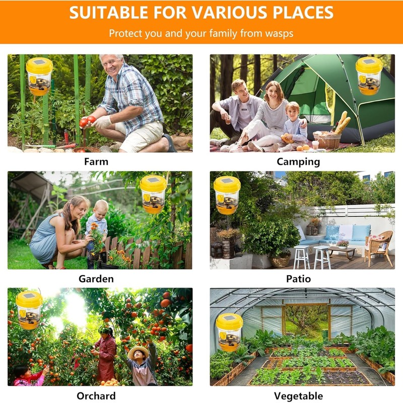 3 Pack Wasp Traps Outdoor Hanging