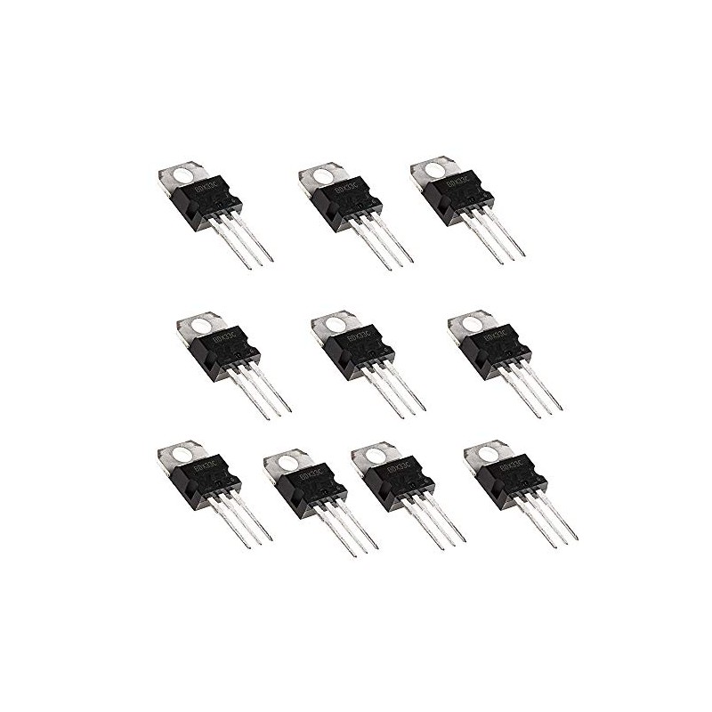 Movilideas Darlington BDX33C NPN Transistor 100V 10A TO-220 (Pack of