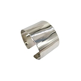 COLORFUL BLING Open Wide Cuff Bangle Bracelet for Women Lady Punk Hammered Smooth Polished Bracelet Link Chain Wristband Jewelry-style3